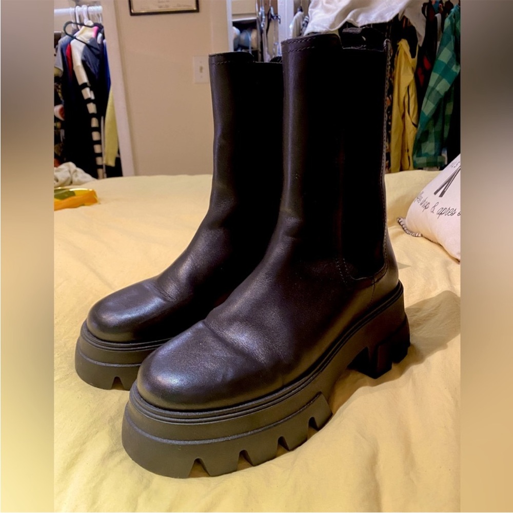 Thursday boots reign platform leather boots